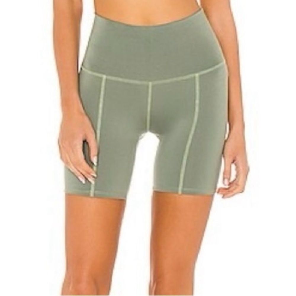 MORGAN STEWART SPORT Biker Shorts in Cypress Green